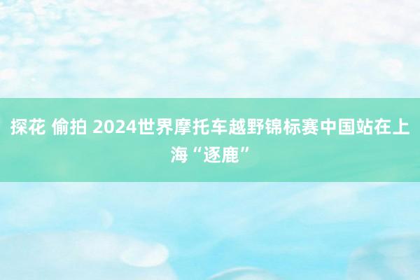 探花 偷拍 2024世界摩托车越野锦标赛中国站在上海“逐鹿”