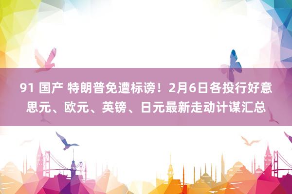 91 国产 特朗普免遭标谤！2月6日各投行好意思元、欧元、英镑、日元最新走动计谋汇总