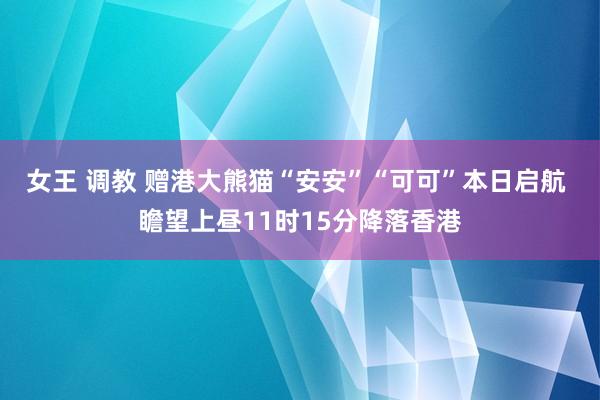 女王 调教 赠港大熊猫“安安”“可可”本日启航 瞻望上昼11时15分降落香港