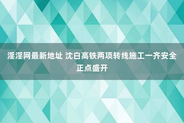 淫淫网最新地址 沈白高铁两项转线施工一齐安全正点盛开