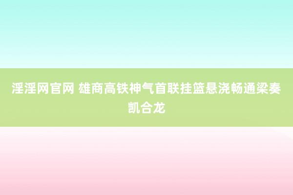 淫淫网官网 雄商高铁神气首联挂篮悬浇畅通梁奏凯合龙