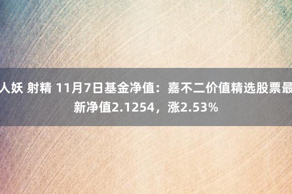 人妖 射精 11月7日基金净值：嘉不二价值精选股票最新净值2.1254，涨2.53%