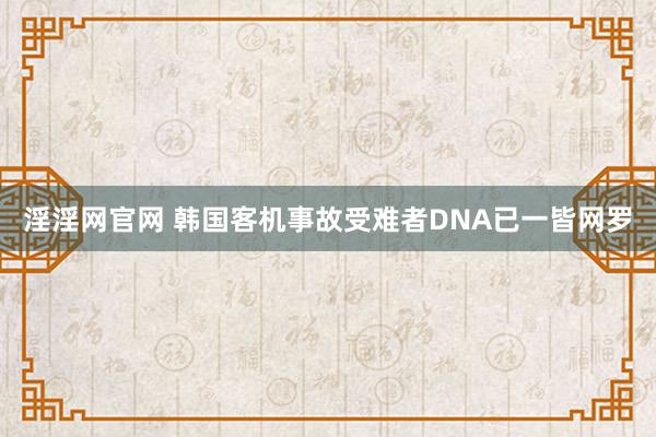 淫淫网官网 韩国客机事故受难者DNA已一皆网罗