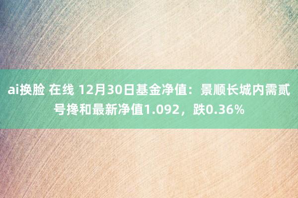 ai换脸 在线 12月30日基金净值：景顺长城内需贰号搀和最新净值1.092，跌0.36%