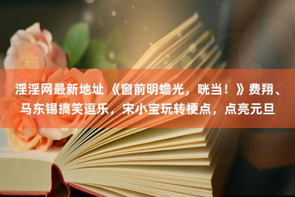 淫淫网最新地址 《窗前明蟾光，咣当！》费翔、马东锡搞笑逗乐，宋小宝玩转梗点，点亮元旦