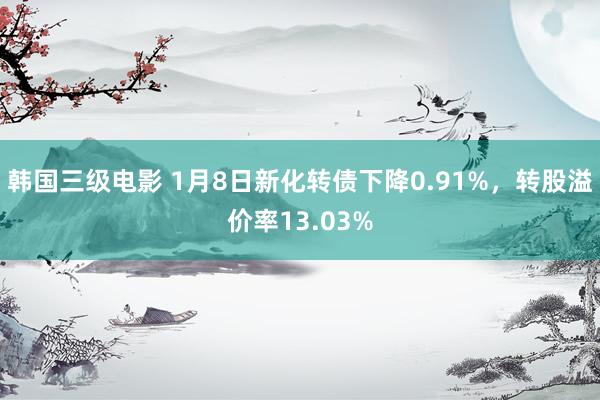 韩国三级电影 1月8日新化转债下降0.91%，转股溢价率13.03%